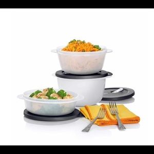 Tupperware CrystalWave Plus Bowl Set of 3